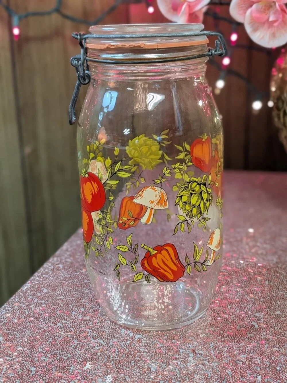 vintage Arc France 2-liter glass canister